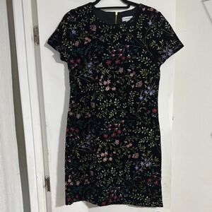 Calvin Klein Black Pink Sheath Mini Dress